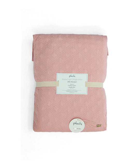Enera Botanic Mist Pink Pear Color Double Bed Dohar - enera