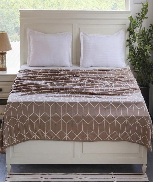Enera 3D Cubic Stone & Natural Color Double Bed Dohar - enera