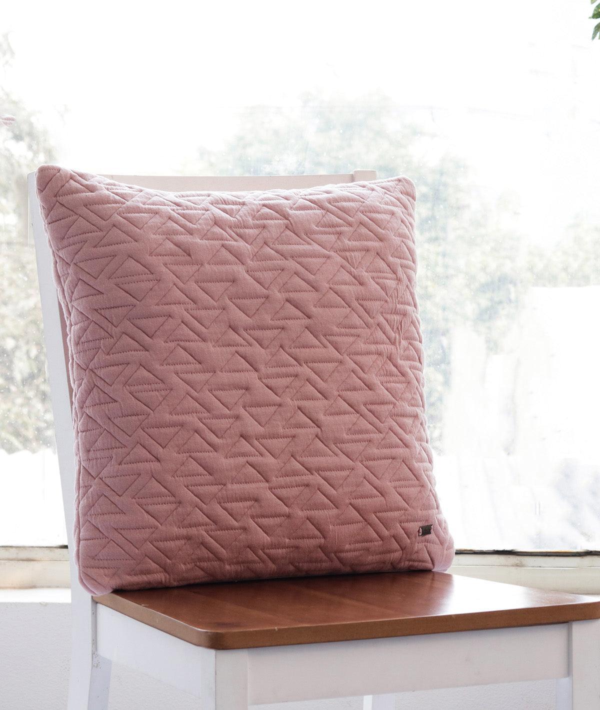 Enera Cameo Pink Color 18x18 Inch Cushion Cover - enera