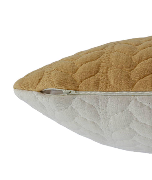 Enera Medium Beige Melange & Natural Color 18x18 Inch Cushion Cover - enera