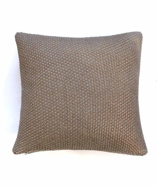 Enera Pale Whisper & Copper Color 18x18 Inch Cushion Cover - enera