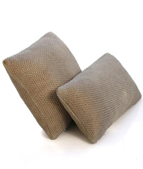 Enera Pale Whisper & Copper Color 18x18 Inch Cushion Cover - enera