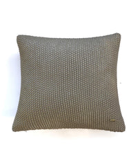 Enera Stone & Dull Gold Color 18x18 Inch Cushion Cover - enera