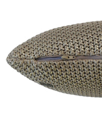 Enera Stone & Dull Gold Color 18x18 Inch Cushion Cover - enera