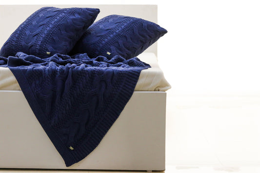 Enera Classica Navy Color Combo Throw - enera