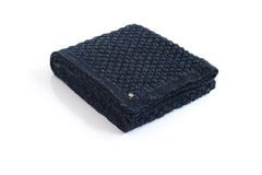 Enera Popcorn Navy & Silver Metallic Color Combo Throw - enera