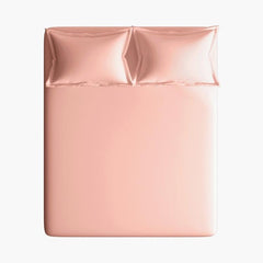 Enera Evita Collection Powder Peach Color King Size double Bedsheet with 2 pillow covers - enera