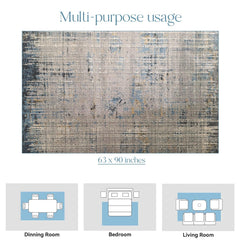 Enera Amara S593A Collection Grey Color 160x230 cm Stylish Carpet - enera