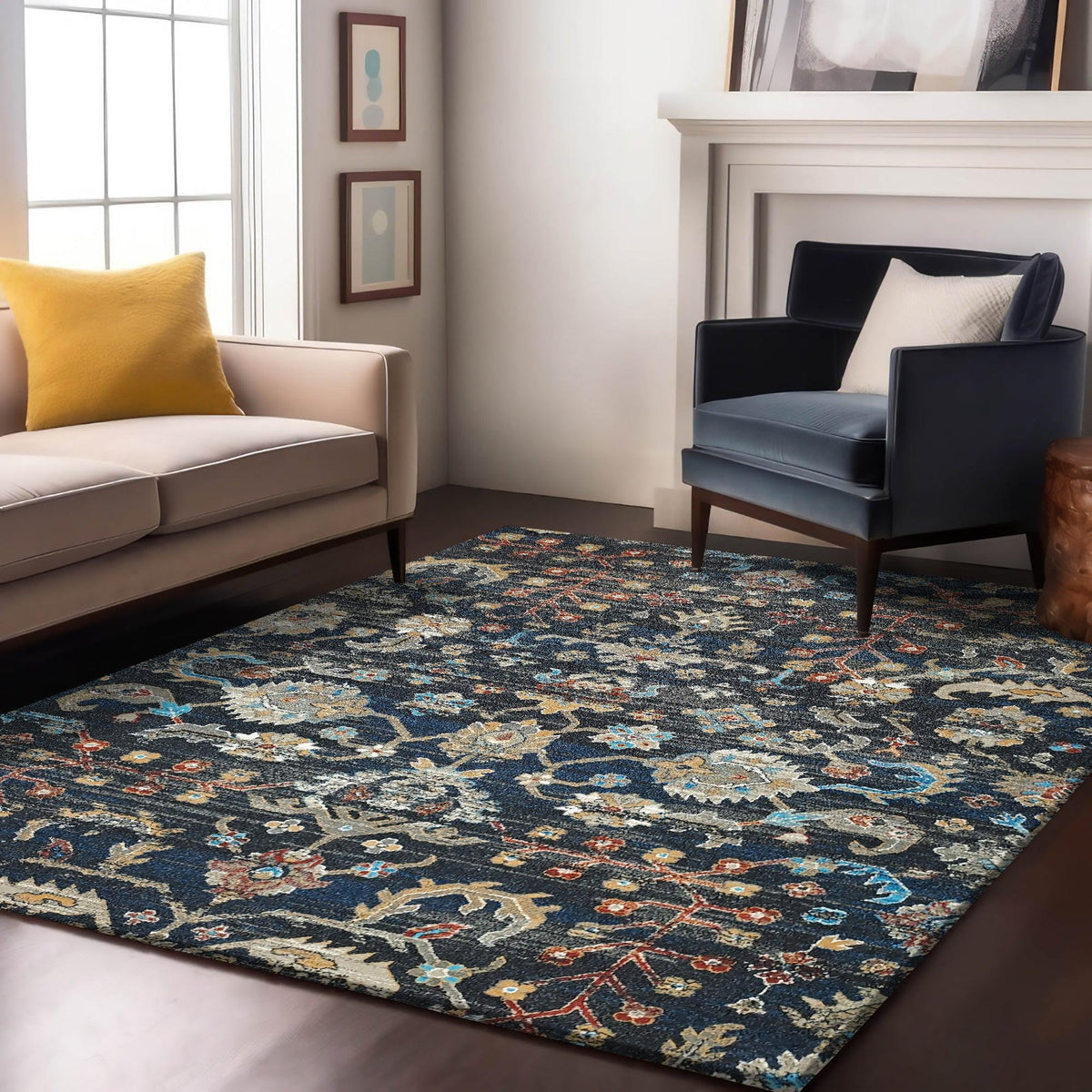 Enera Austin 523 OJ8K Collection Blue 160x230 cm Carpet - enera