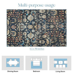 Enera Austin 523 OJ8K Collection Blue 160x230 cm Carpet - enera