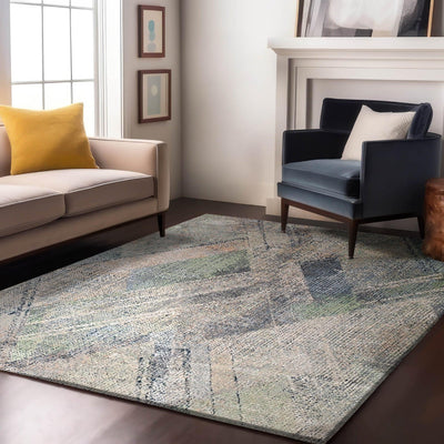 Enera Canyon 52048-3535 Collection V - Wave Design Blue Color 160 cm x 230 cm Carpet - enera