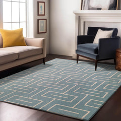 Enera Elle60608-624 Collection Teal Color 160x230 cm Stylish Carpet - enera