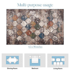Enera Eternal 712-110 Collection Multi Color 160x230 cm Stylish Carpet - enera