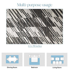 Enera Nessa 35A Collection Grey Color 160x230 cm Stylish Carpet - enera