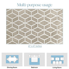 Enera Play 63209-650 Collection Beige Color 120x170 cm Carpet - enera