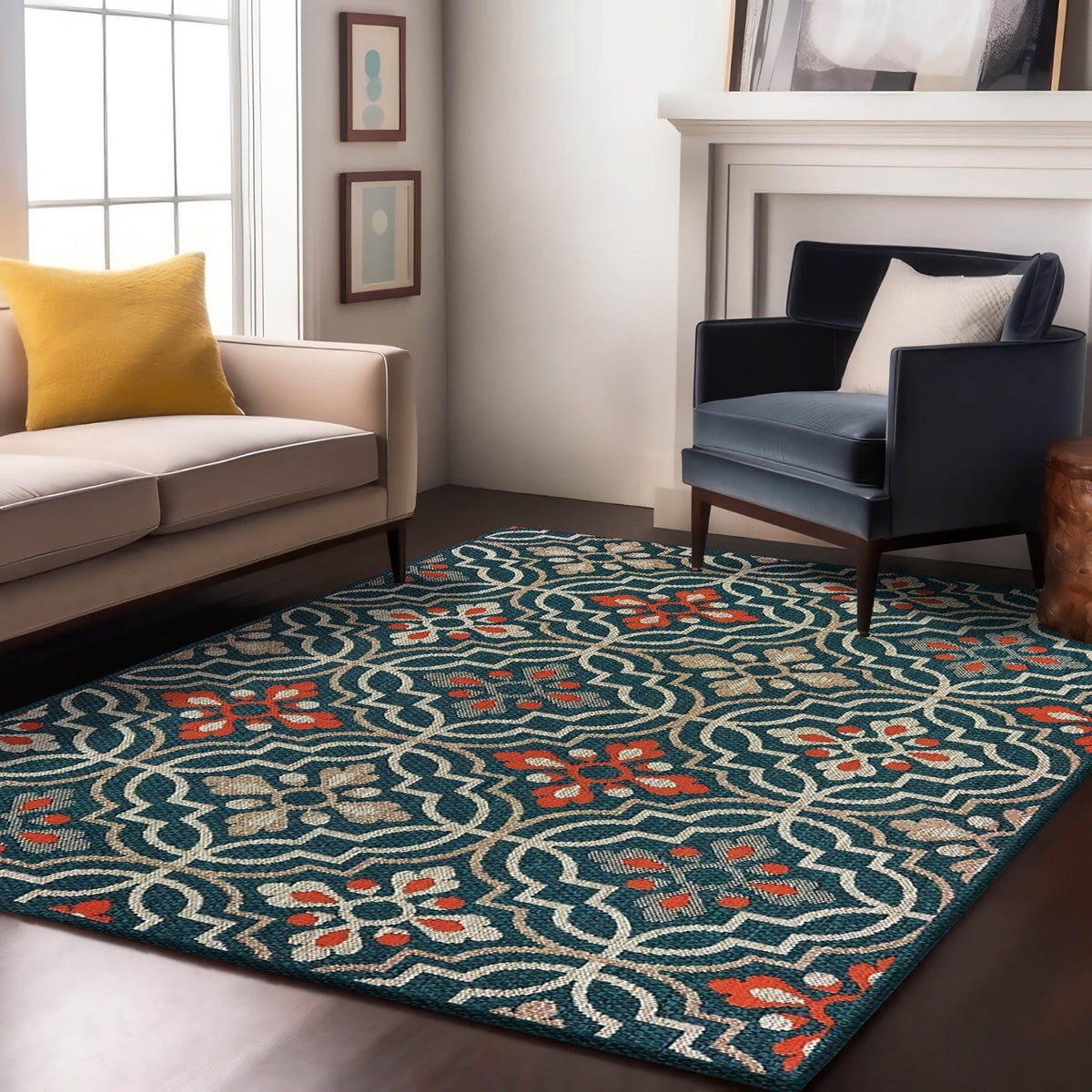 Enera Soho FX 20128A Collection Green 160x230 cm Carpet - enera