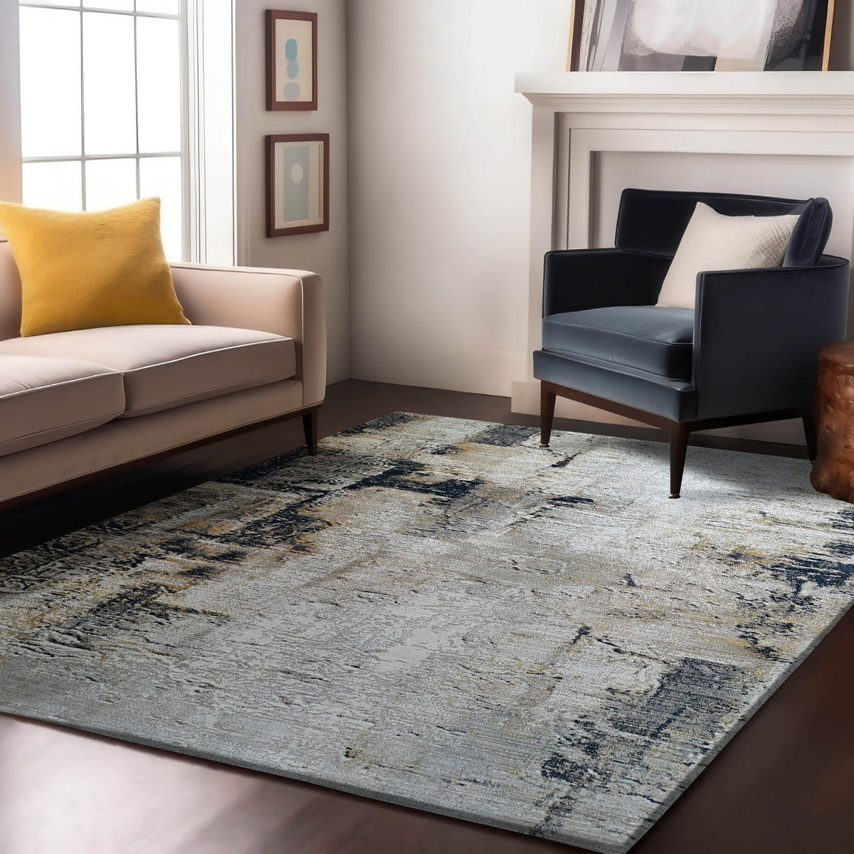 Enera Sunshine 69A Collection Cream Color 160x230 cm Stylish Carpet - enera