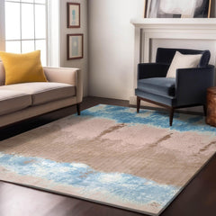 Enera Charm 473220 Ak991 Collection Sky Blue & Light Brown Color 160x230 cm Carpet - enera