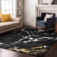 Enera Palma_160-470038-Af900 Black Color 160x230 cm Stylish Carpet - enera