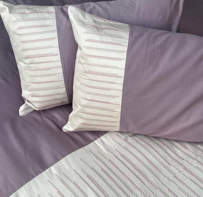 Enera Mesmeric Collection Old Rose Color Plain King Size double Bedsheet with 2 pillow covers - enera