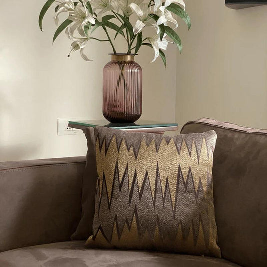 Enera Velvet Ditsy Mousse Color 16x16 Inch Cushion Cover - enera