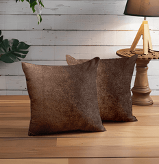 Enera SRM CARO SN-907 Coffee Color 16x16 Inch Plain Cushion Cover - enera