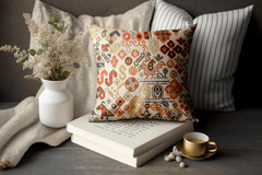 Enera SRM KILI 402 Cream Color 16x16 Inch Cushion Cover - enera