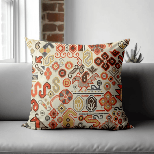 Enera SRM KILI 402 Cream Color 16x16 Inch Cushion Cover - enera