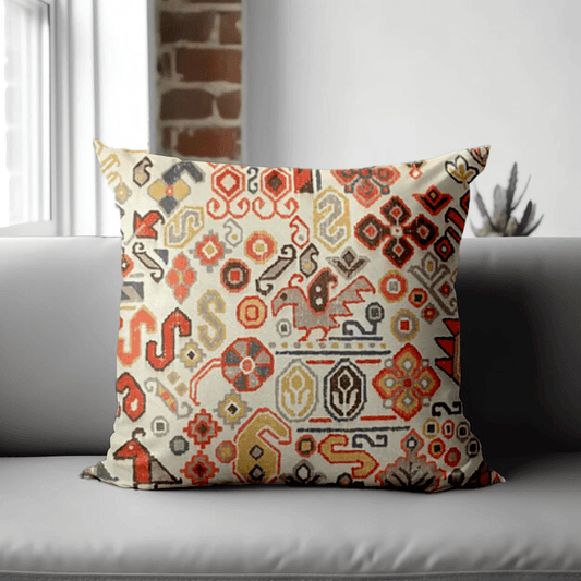 Enera SRM KILI 402 Cream Color 16x16 Inch Cushion Cover - enera