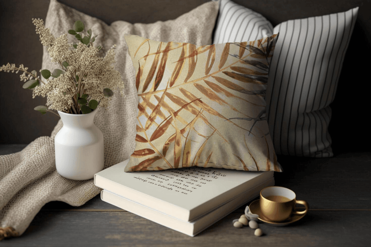 Enera SRM Rivi SN-403 Cream Color 16x16 Inch Cushion Cover - enera
