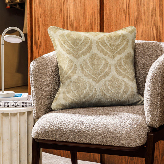 Enera SRM Sama A102 BDR Beige Color 16x16 Inch Cushion Cover
