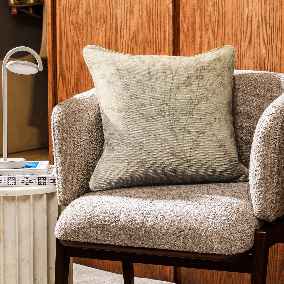 Enera SRM SAMA B204 Beige Color 16x16 Inch Cushion Cover - enera