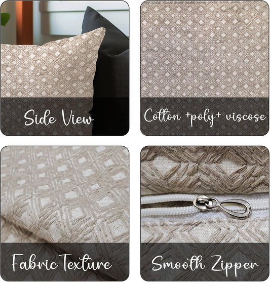 Enera SRM SAMA F603 Embroidery Cream Color 16x16 Inch Cushion Cover - enera