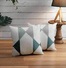 Enera SRM SAMA J1003 White Color 16x16 Inch Cushion Cover - enera