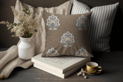 Enera SRM Vict 105 Light Brown Color 16 x16 Inch Cushion Cover - enera