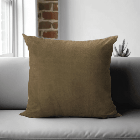 Enera SRM Caro Sn 907 Coffee Color 18x18 Inch Plain Cushion Cover - enera