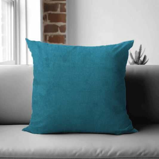 Enera SRM MERA 132 Peacock Color 18x18 Inch Plain Cushion Cover - enera