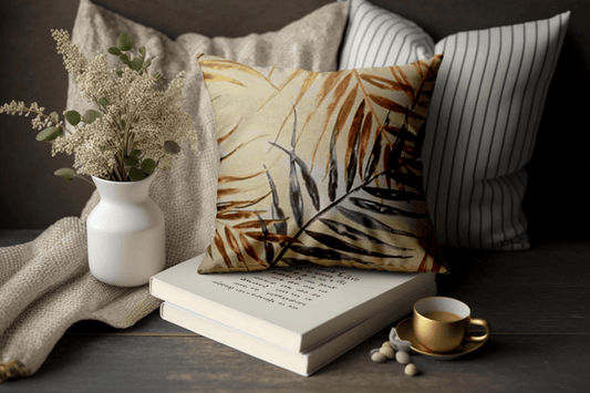 Enera SRM Rivi Sn 403 Cream Color 18x18 Inch Cushion Cover - enera