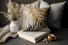 Enera SRM Rivi Sn 406 Cream Color 18X18 Inch Cushion Cover - enera