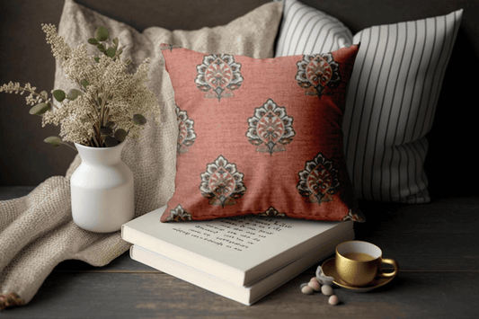 Enera SRM Vict-114 Pink Color 18x18 Inch Cushion Cover - enera