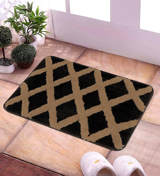 Enera Micro Zig-Zag Brown & Beige 40 x 60 cm Bathmat - enera