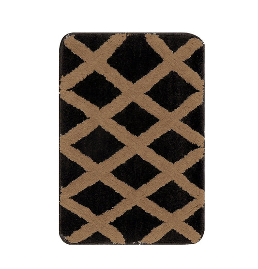 Enera Micro Zig-Zag Brown & Beige 40 x 60 cm Bathmat - enera