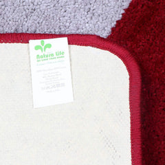 Enera Micro Patch Red & Grey 40 x 60 cm Bathmat - enera