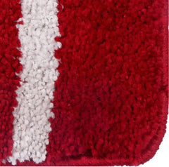 Enera Micro Stripe Red & Grey 40 x 60 cm Bathmat - enera