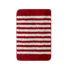 Enera Micro Stripe Red & Grey 40 x 60 cm Bathmat - enera