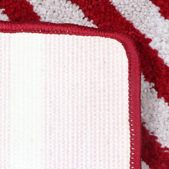 Enera Micro Stripe Red & Grey 40 x 60 cm Bathmat - enera