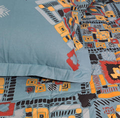 Enera Geostance Cameo Blue Color Double Bed In a Bag - enera
