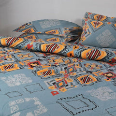 Enera Geostance Cameo Blue Color Double Bed In a Bag - enera