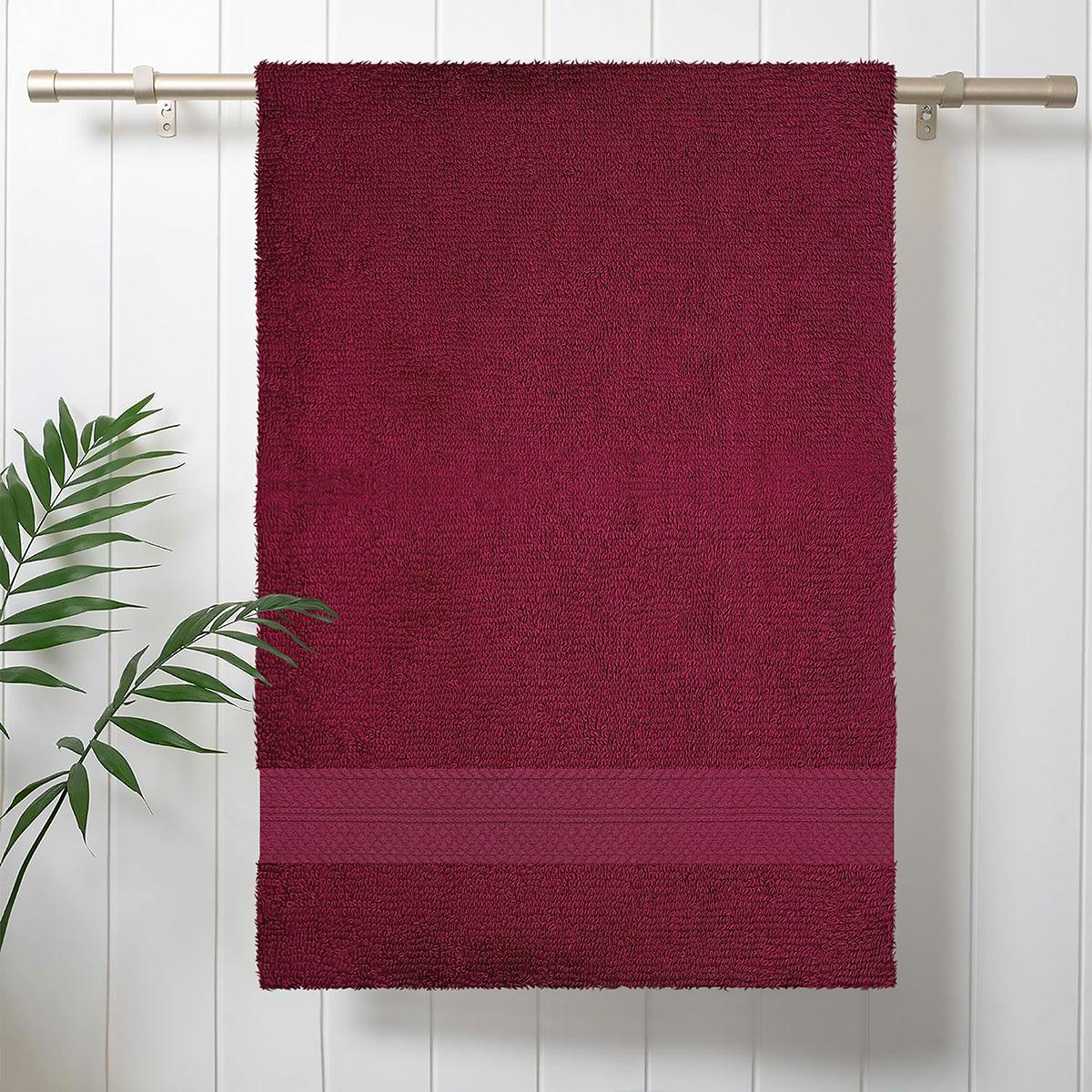 Enera Essentials Collection Burgundy Bath Towel - enera