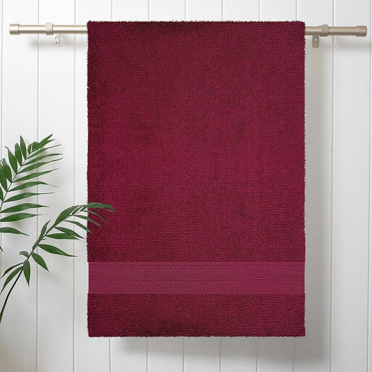 Enera Essentials Collection Burgundy Bath Towel - enera